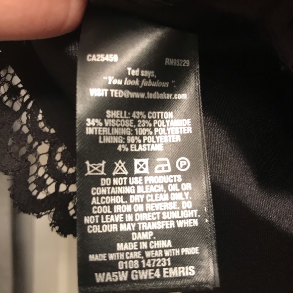 NWT Ted Baker London beautiful black lace tank top - Picture 7 of 9